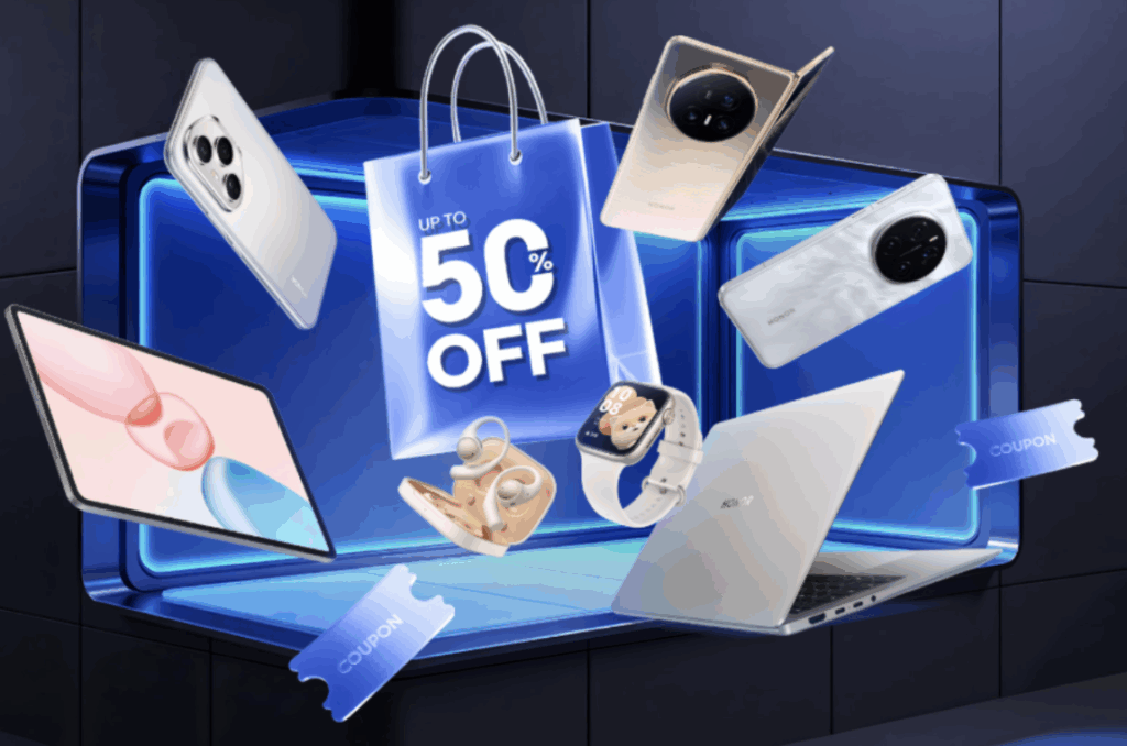 Promotions Black Friday HONOR jusqu'à 50% de réduction sur smartphones et accessoires